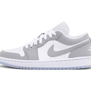Giày nam / nữ nike air jordan 1 low white wolf grey 159 kh02