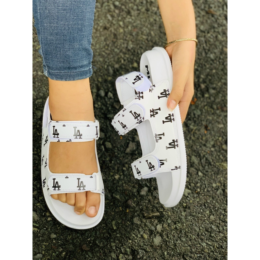 Giày Sandal -FREESHIP-Dép Sandal nam nữ thể thao 𝐌𝐋𝐁 full mẫu bền đẹp đế bằng siêu nhẹ học sinh,LA trắng (đen)