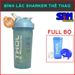 [Hàng Chính Hãng] Sharker THOl nhiều màu sắc - Bình nước uống - Bình lắc tập Gym có lò xo - Chất lượng cao