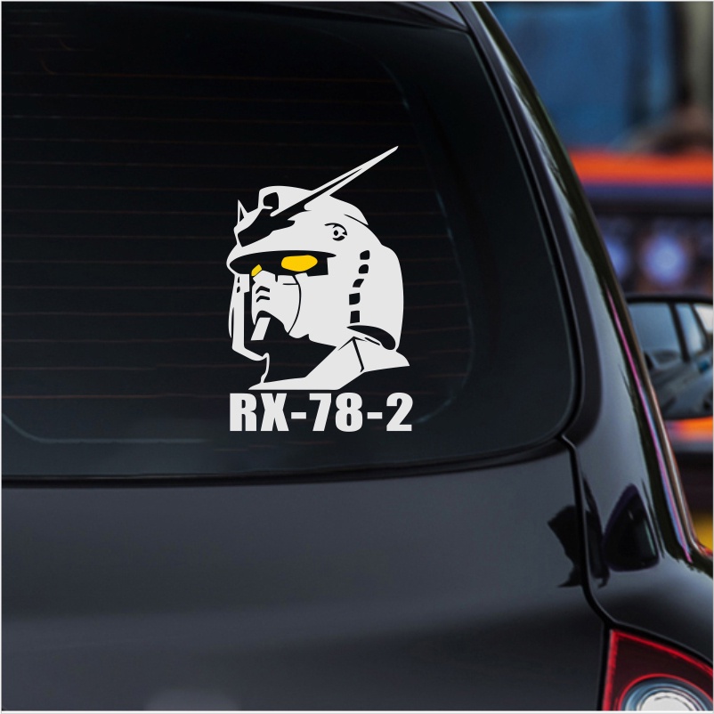 P-a498.Miếng Dán Phản Quang Gundam Trang Trí Thân Xe Hơi