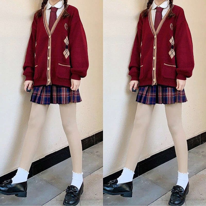 ÁO LEN CARDIGAN HOA TIẾT NÂU TÂY