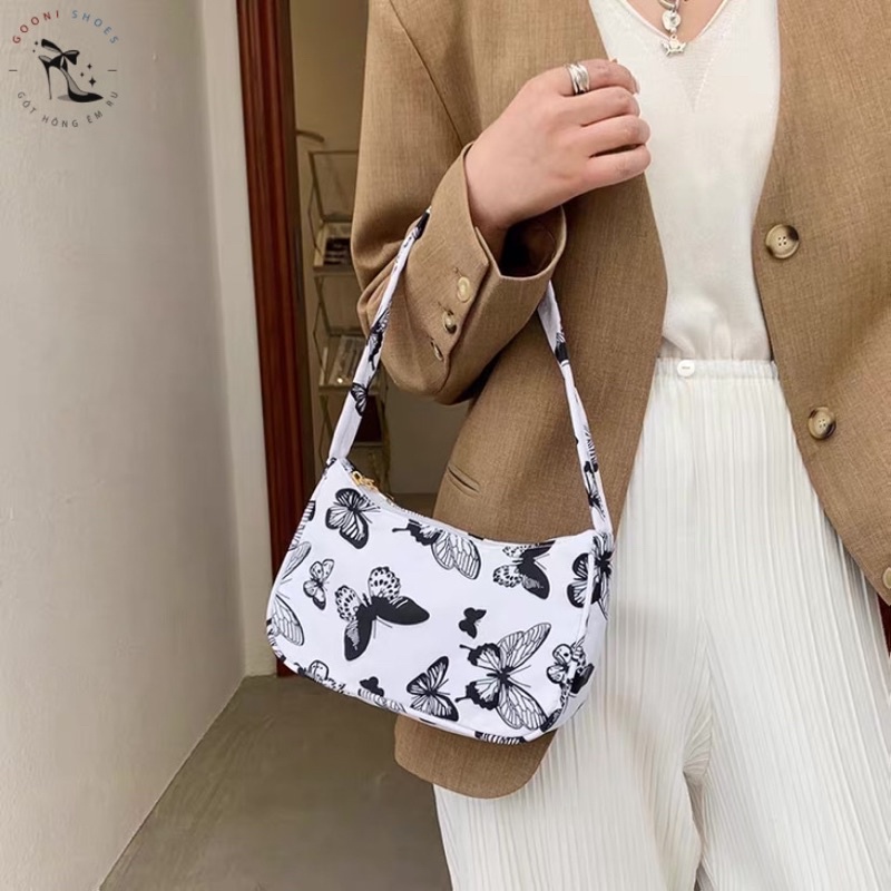 Túi đeo vai hoạ tiết hottrend da báo/ hồ điệp/ ngựa vằn/ bò sữa/ caro thời trang dành cho nữ