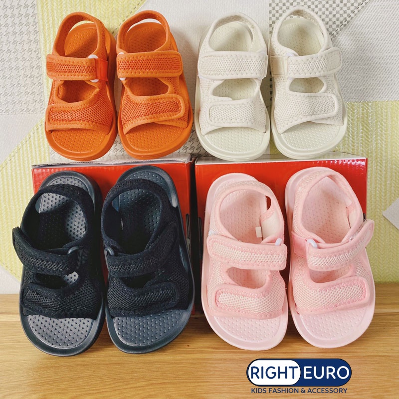 Dép Quai Dán Cho Bé RIGHT EURO QL-2277 Sandal Bé Trai Bé Gái Chống Trơn Trượt Thoáng Khí chính Hãng.