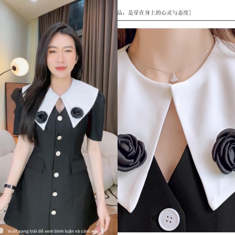 BIGSIZE HIẾU HIẾU ( Đầm cổ hoa 55-100kg )