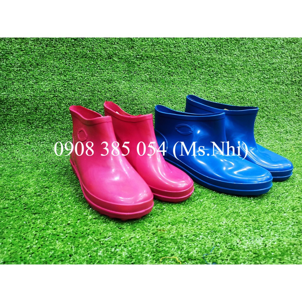 Ủng ngắn đi mưa chất liệu nhựa dẻo mềm