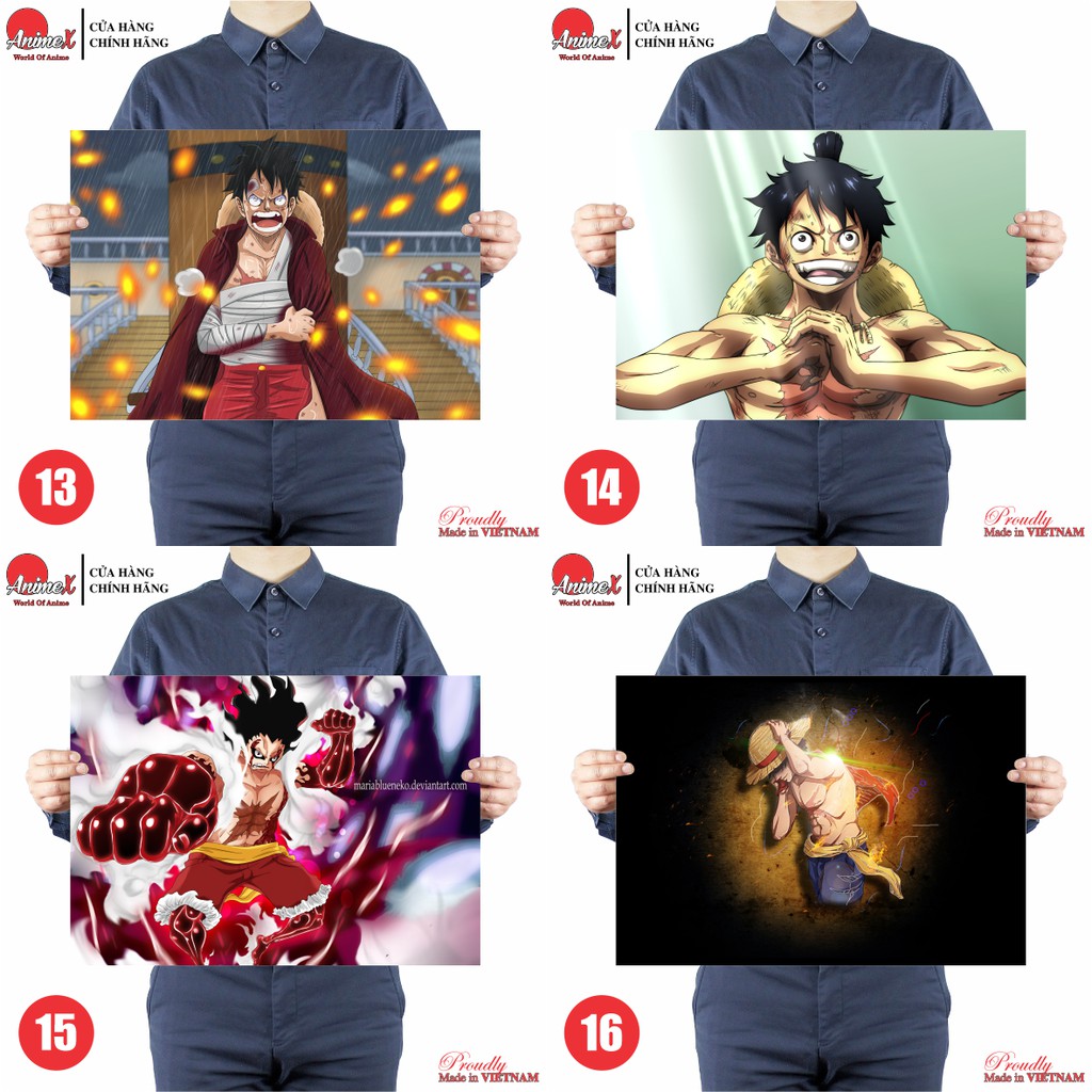 Tấm Tranh Poster Áp Phích Hình Monkey D. Luffy - Luffy Mũ Rơm - Anime One Piece - Onepiece - Đảo Hải Tặc By AnimeX 20/40