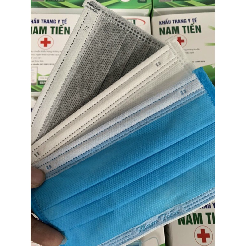 Khẩu trang y tế 4 lớp kháng khuẩn chính hãng một hộp 50 chiếc