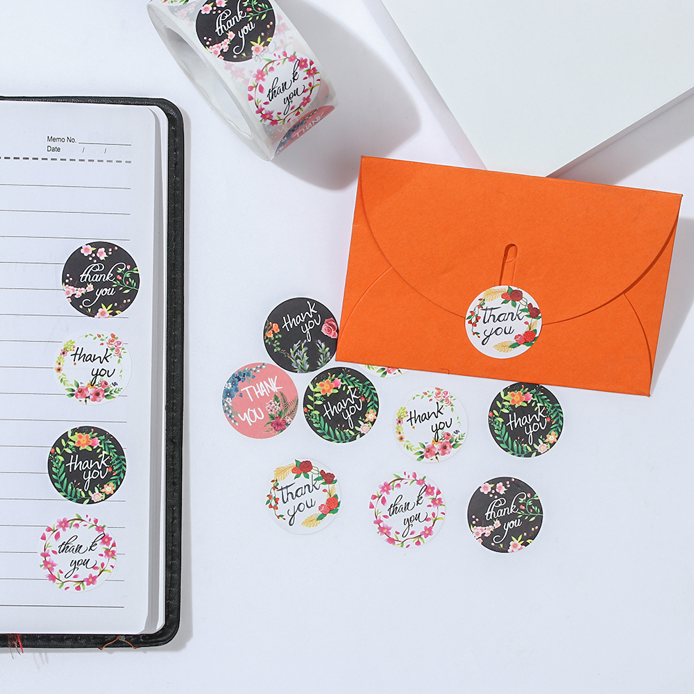 Set 500 / 1000 Nhãn Dán 1 Inch Trang Trí Đa Năng Tiện Dụng