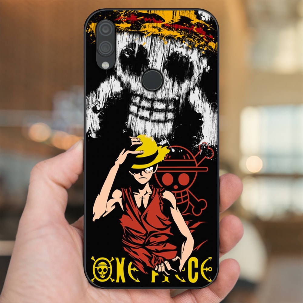 Ốp lưng Xiaomi Redmi Note 7, Note 7 Pro viền đen in hình Luffy One Piece