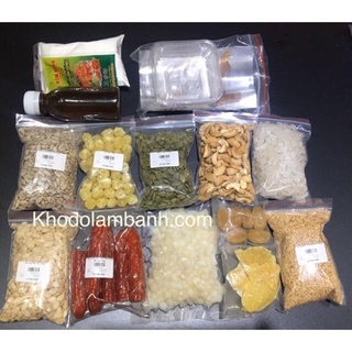 Set nguyên liệu làm nhân bánh trung thu thập cẩm 1kg tặng kèm tem - Chưa cắt