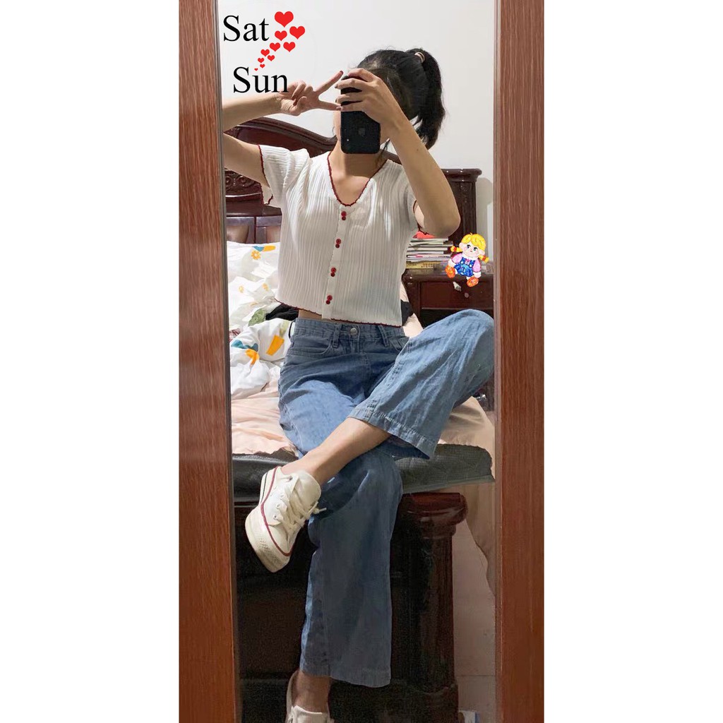 [Mã WASKT410K giảm 10K đơn 50K] Áo len croptop nữ chất len mongtoghi mùa thu 2020 SatSun | BigBuy360 - bigbuy360.vn