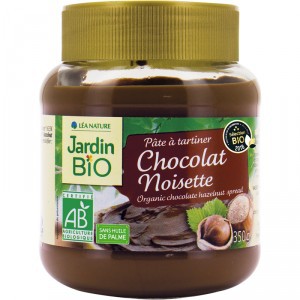 Bơ Socola hạt phỉ hữu cơ Jardin Bio 350g