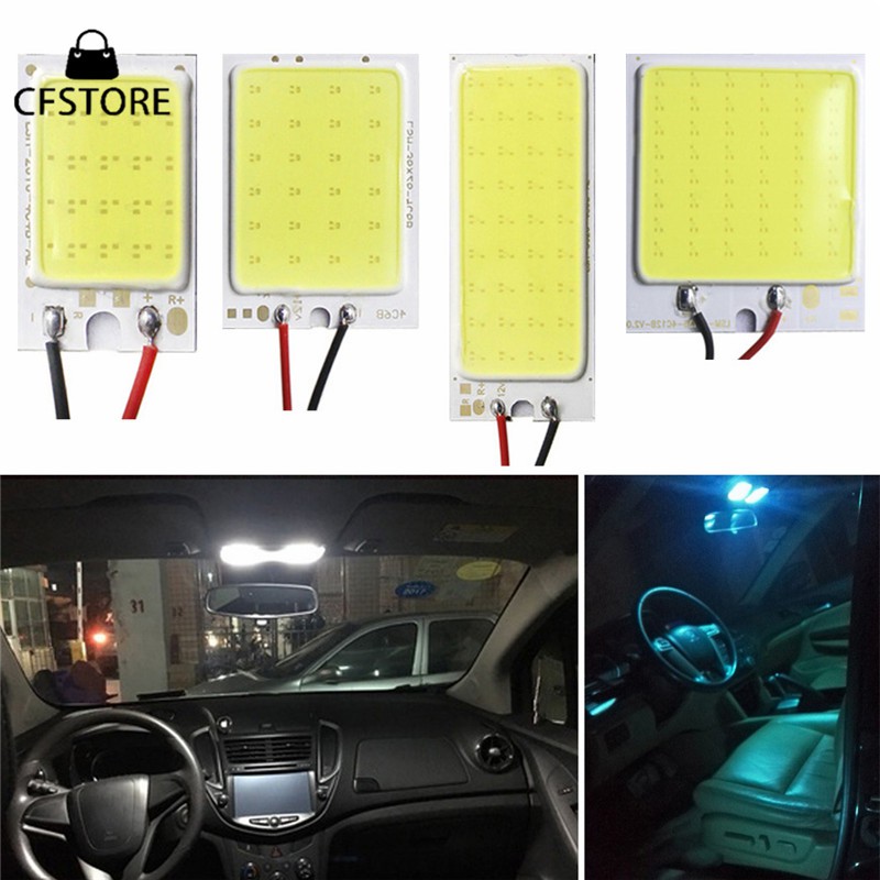 Bảng đèn LED 2V 16SMD/24SMD/36SMD/48SMD COB gắn vòm xe hơi kèm chân cắm T10