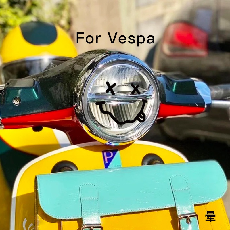 Giấy dán đèn pha cho xe máy Biacho Vespa GTS300 Spring Sprint 150 sửa đổi mặt cười