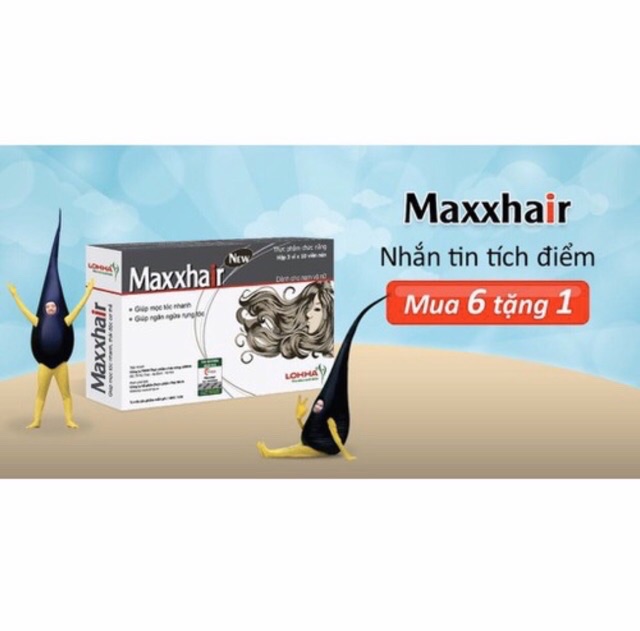 Maxxhair (Chính hãng)- Mọc tóc nhanh, ngăn ngừa rụng tóc