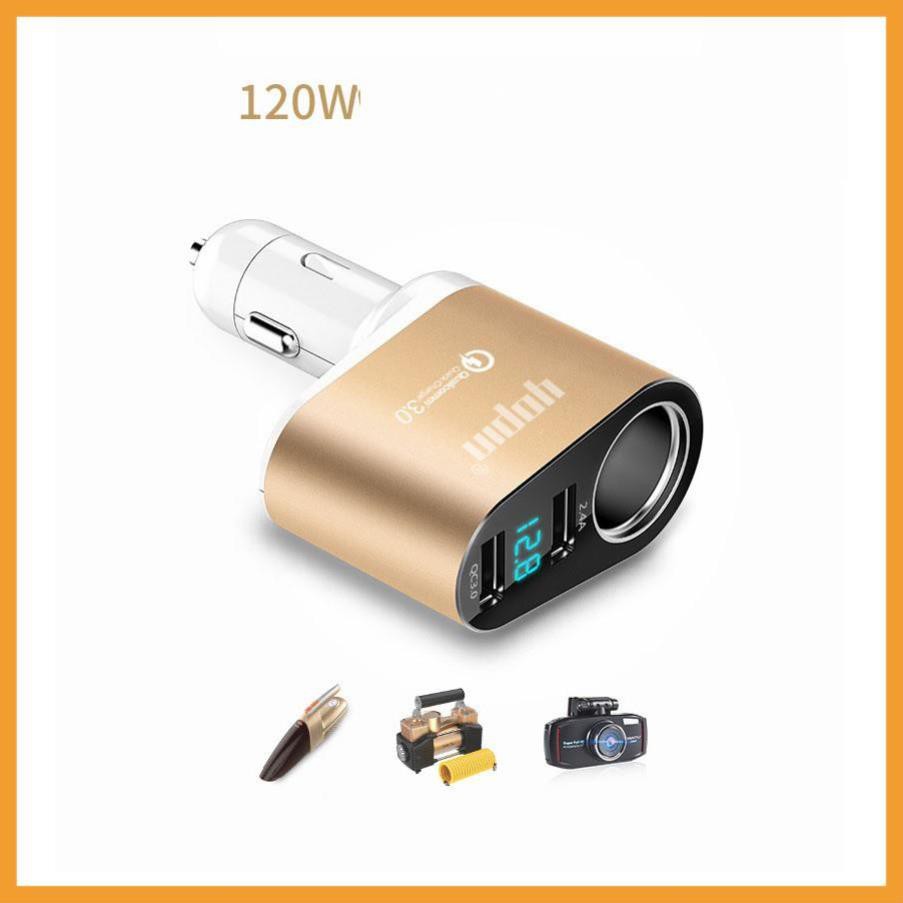 Chia tẩu sạc nhanh Yopin - 1 tẩu 2 USB tích hợp sạc nhanh QC 3.0 - 2.4A - Better Car