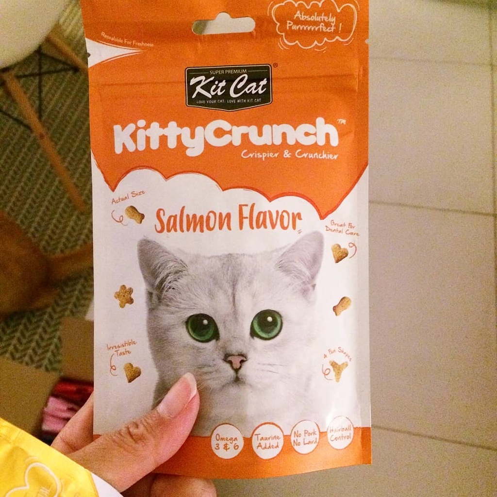 Bánh Thưởng Snack Giòn KITTY CRUNCH KIT CAT Ăn Vặt Cho Mèo - Gói 60gram