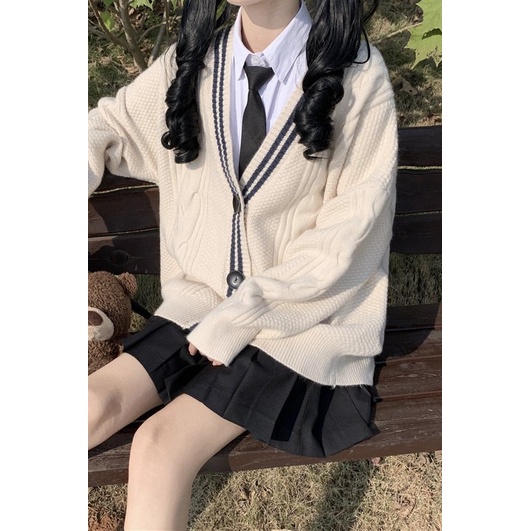 Cardigan Len Thừng Viền Hàn Quốc, Dáng Freesize, Hàng Shop, Chất Mịn, Có Quà Tặng Kèm | BigBuy360 - bigbuy360.vn