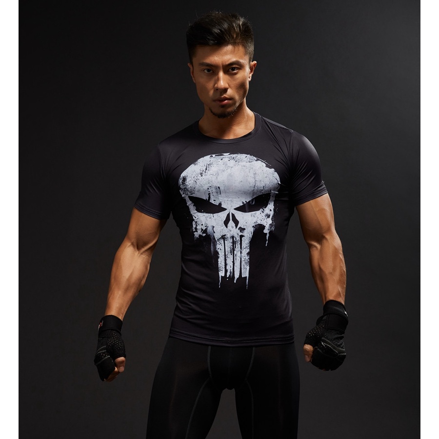 Áo thun HUQISHA tay ngắn họa tiết siêu anh hùng 3D thời trang mùa hè cho nam