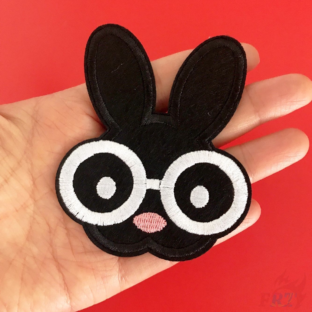 ☸ Sticker Ủi Thêu Hình Thỏ Đeo Kính ☸ 1 Sticker Ủi Thêu Hình Bàn Tay