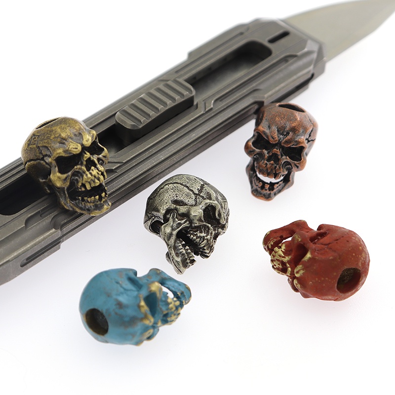 Mặt Dây Chuyền Hình Đầu Lâu Mở Bằng Đồng Thau DIY