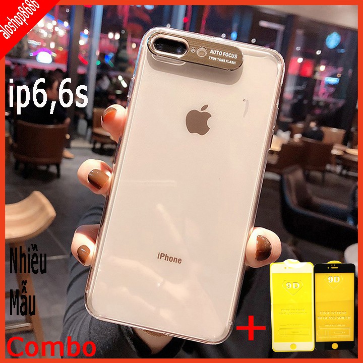 Ốp lưng IPHONE 6 , COMBO 1 ốp bảo vệ CAMERA và 1 Kính cường lực FULL MÀN HÌNH ,aloshop8686