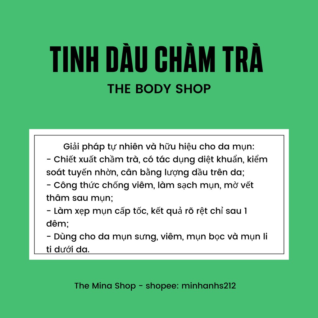 (Hàng sẵn- đủ bill) Tinh dầu Tràm Trà ТBS 10ml, 20ml săn sale tại Store | BigBuy360 - bigbuy360.vn