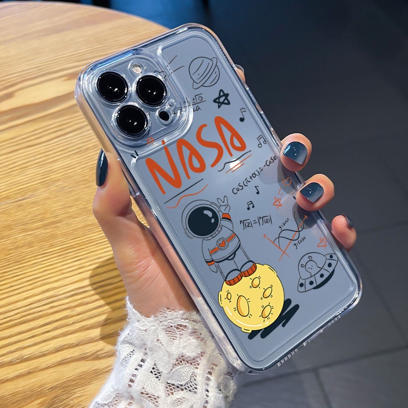 Ốp Điện Thoại TPU Gel Đệm Khí Chống Rơi Hình NASA Cho Samsung Galaxy S22 Plus Note 20 Ultra 10 S21 FE S20