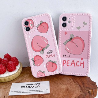dễ thương ốp điện thoại dẻo hình trái đào cho oppo A3S A12E A5S A12 A7 A9 2020 A5 2020 A11 A31 2020 A53 2020 A32 2020 A52 A72 A92 A83 F9 F9 pro F11