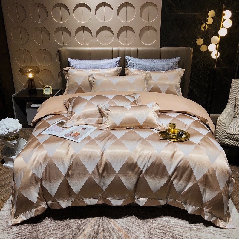 Bộ chăn ga gối gấm cao cấp in hoạ tiết sang trọng,bộ gấm 4 món cao cấp in hoa sang trọng và quý phái