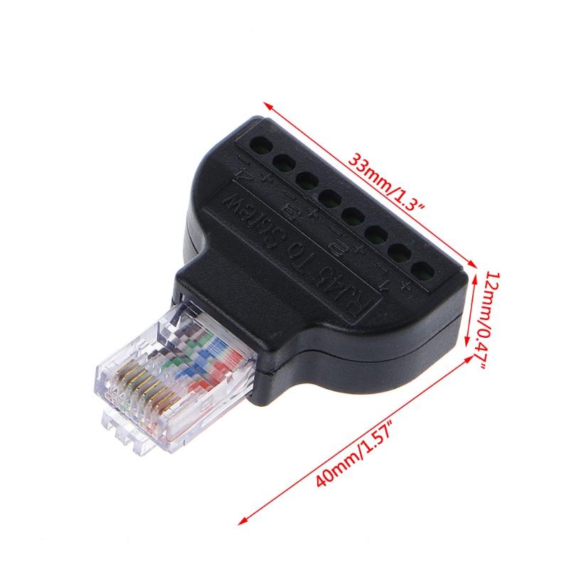 Đầu Chuyển Đổi RJ45 Ethernet Sang 8 Pin AV Chuyên Dụng Cho CCTV