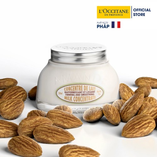 [Mã FMCGM100 - 10% đơn 500K] Dưỡng ẩm cơ thể hạnh nhân Almond Milk Concentrate 200ml L'Occitane