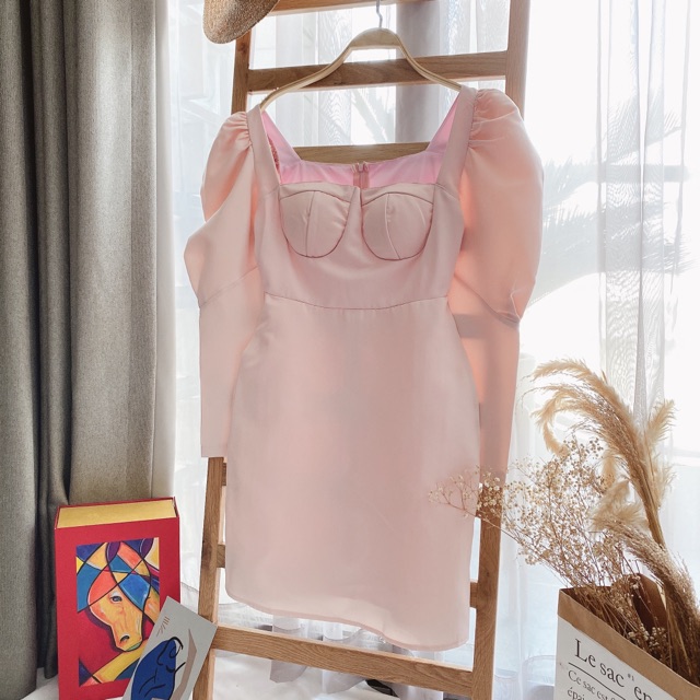 ĐẦM HỒNG RÃ NGỰC TAY DÀI BÚP