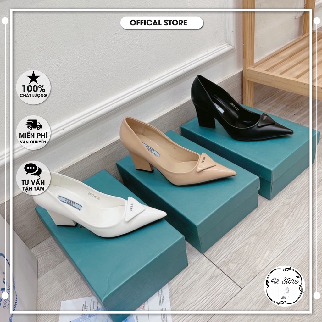👠👟 Giày cao gót prada gót dẹt fullbox ⚡