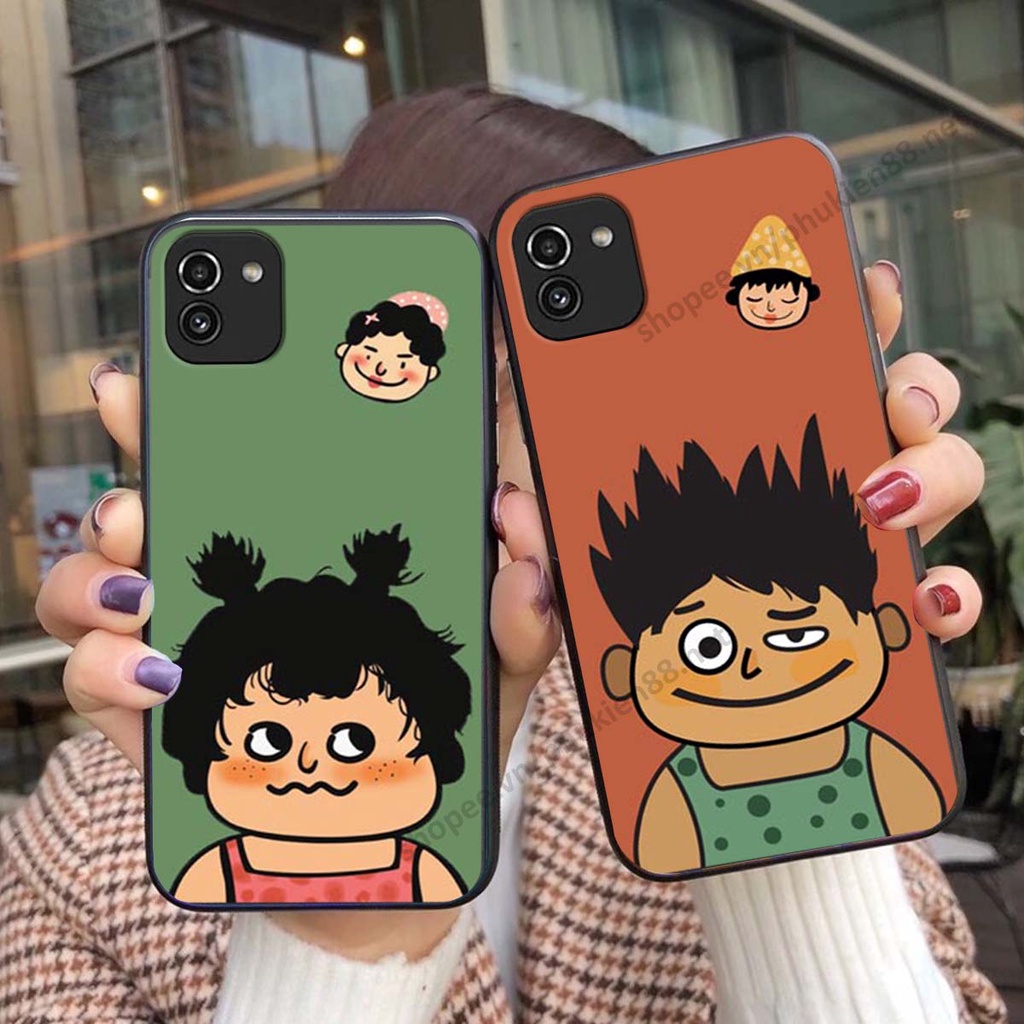 Ốp lưng Samsung A03 ốp điện thoại LineBear, bé tóc xù, hoa siêu đẹp