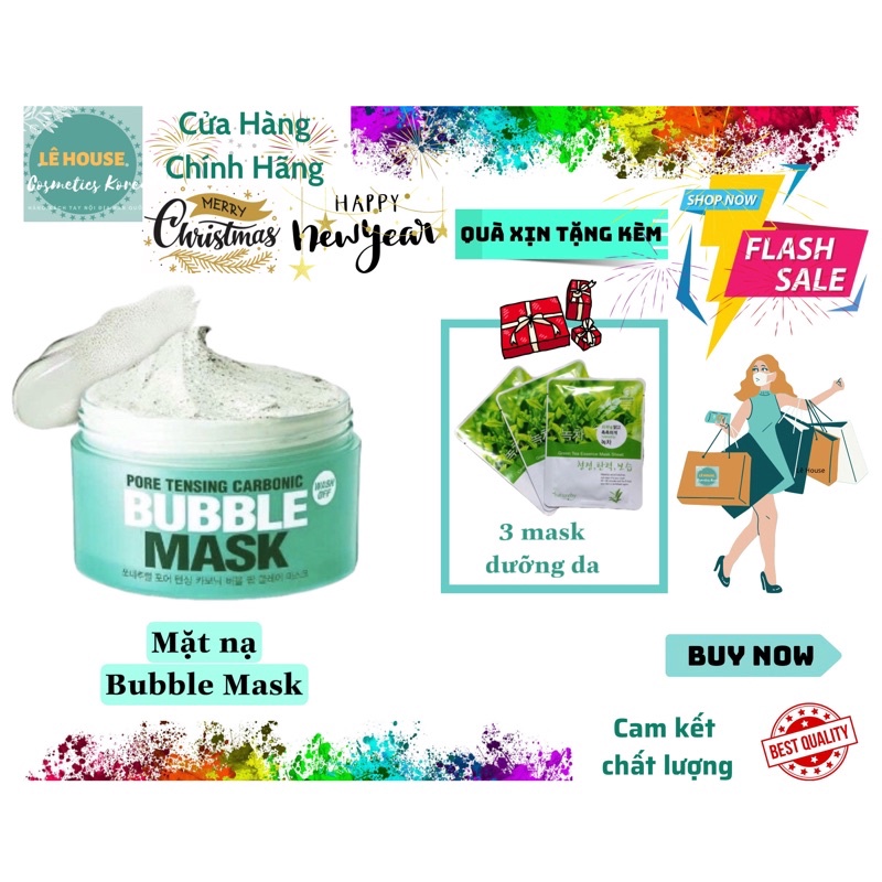 Mặt nạ đất sét So’Natural Pore Tensing Carbonic Bubble Mask