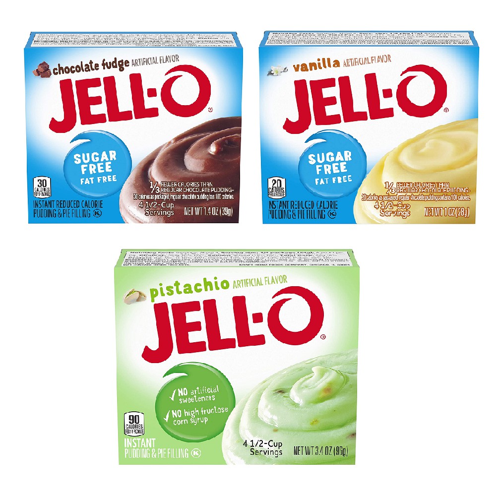 Bột Pudding Mỹ Không Đường / Có Đường Jell-O Sugar Free Instant Pudding Mix