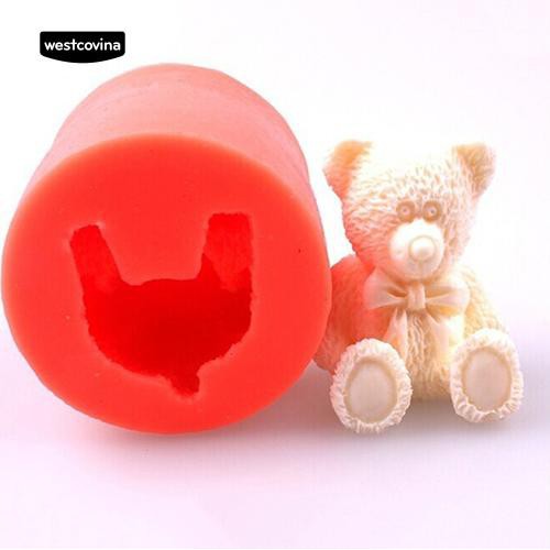 Khuôn silicone 3D hình gấu