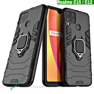 Ốp lưng IRON MAN IRING Realme C15 / C12 chống sốc nhẫn hút ô tô