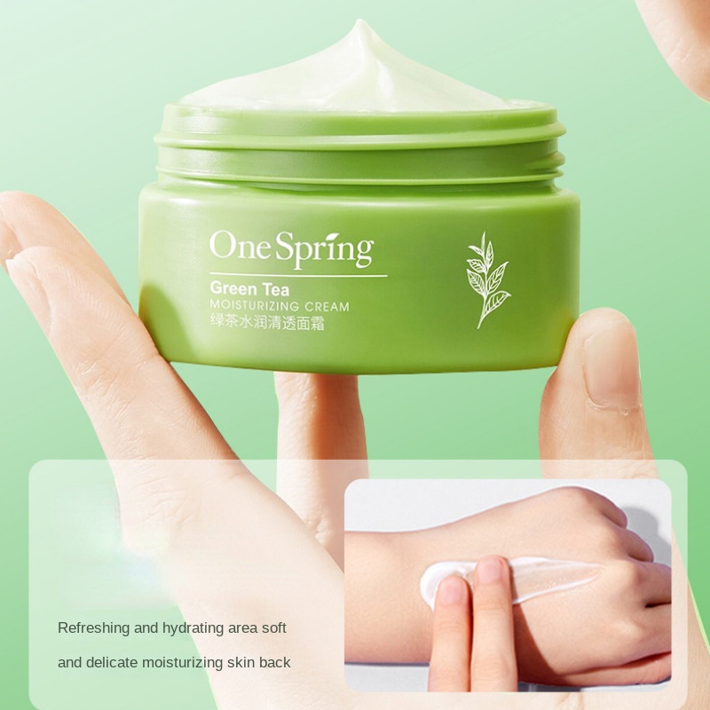Kem dưỡng da mặt ONE SPRING chứa trà xanh dưỡng ẩm kiềm dầu chống nếp nhăn 50g
