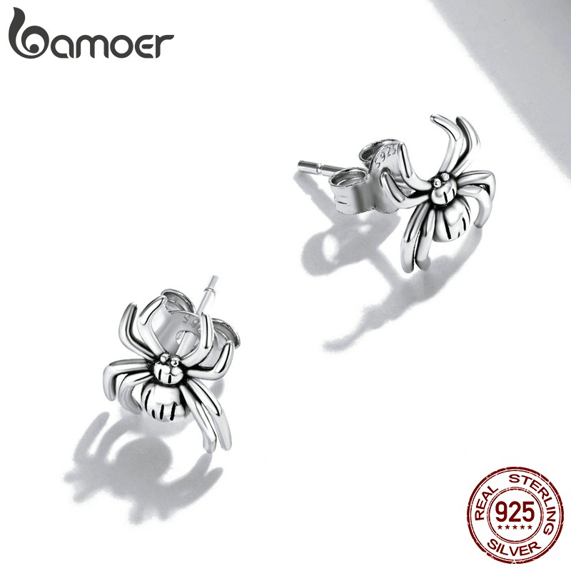 Bông tai Bamoer Sce1290 bạc 925 kiểu côn trùng độc đáo thời trang