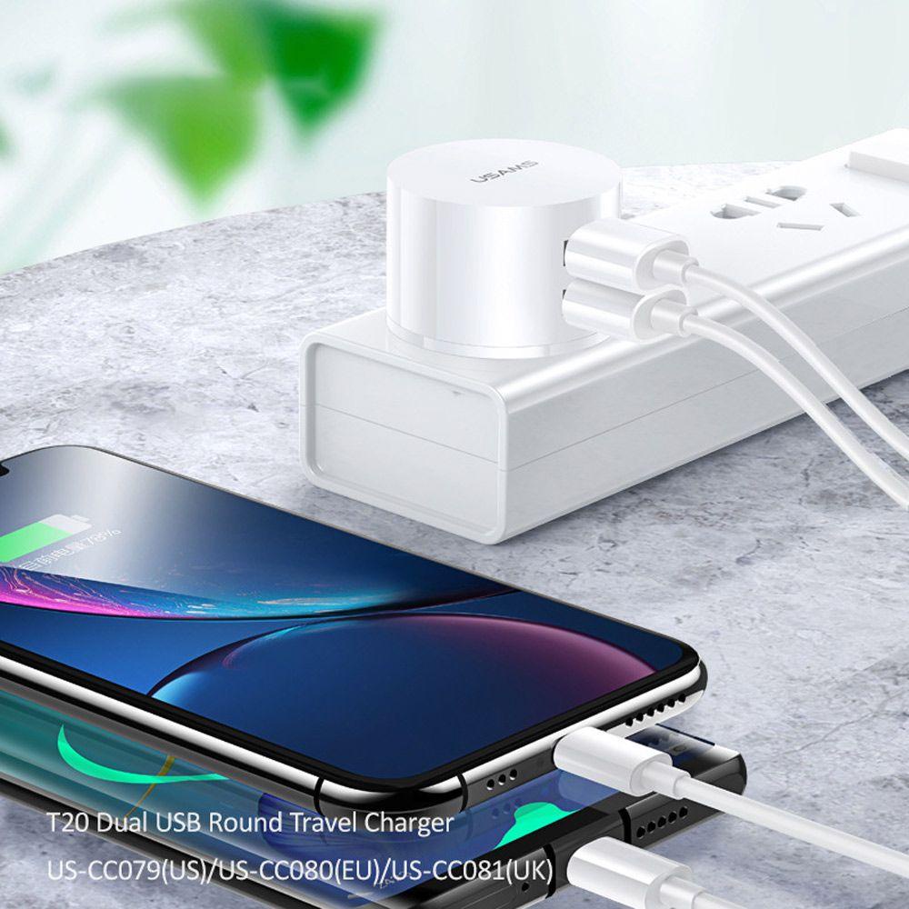 Cục Sạc Nhanh Cổng USB Kép Mini Cho Điện Thoại Di Động