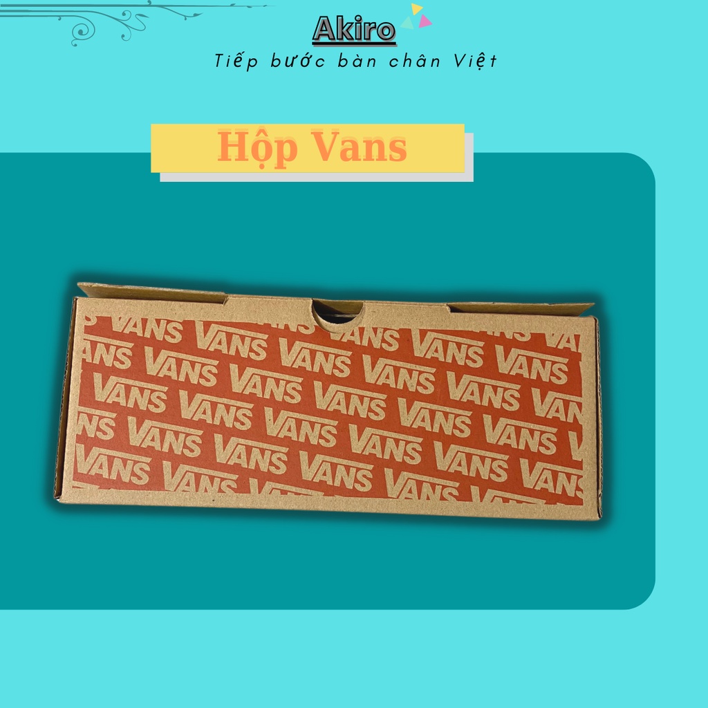 Hộp Đựng Giày, Để Giày Vans màu xanh kích thước 36x14x14