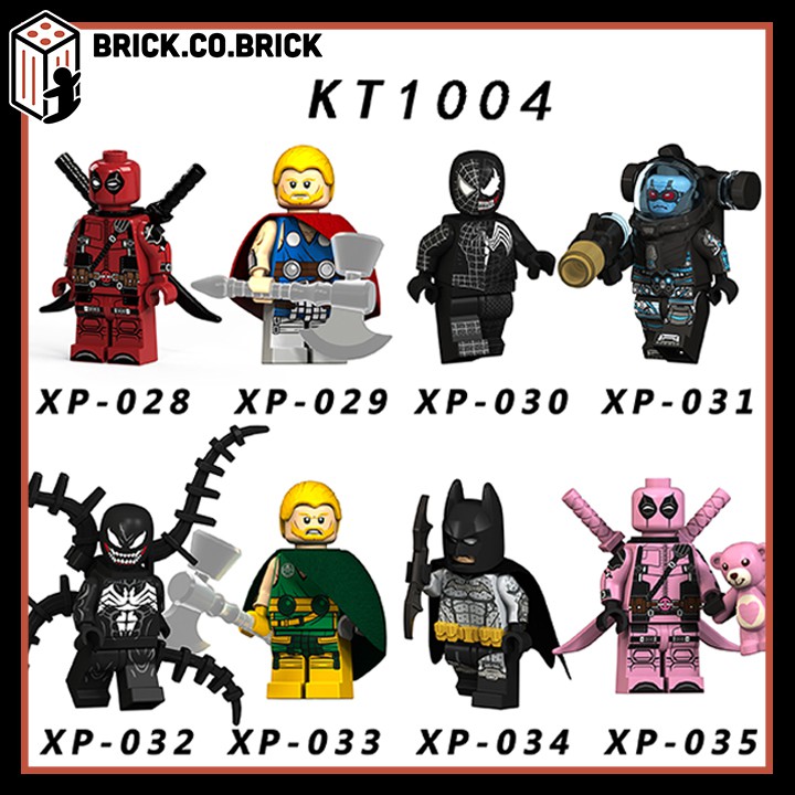 Xếp Hình Minifigures Venom Batman Deadpool Đồ Chơi Lắp Ráp Super Hero Non Lego Siêu Anh Hùng KT1004