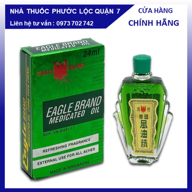 Dầu gió xanh. Dầu xanh con ó Eagle Brand.