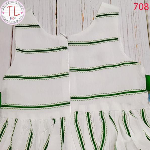 Thời trang trẻ em - Đầm xòe sọc ngang xinh xắn cho bé gái - Đầm bé gái - Váy bé gái