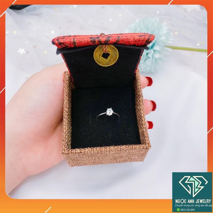 Nhẫn nữ cao cấp đính đá- Bạc Ngọc Anh