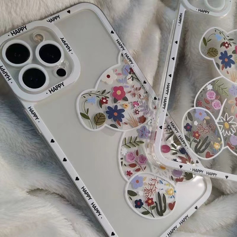 Ốp Điện Thoại Mềm Trong Suốt Họa Tiết Hoa Thời Trang Cho iPhone 14 13 11 12 13 Pro Xs Max Xr 7 8 Plus SE 2020