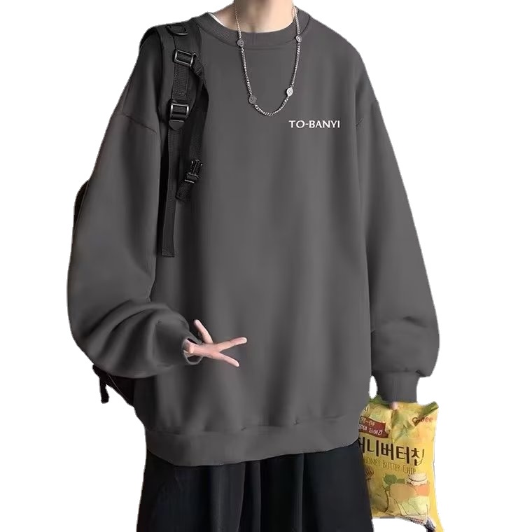 Áo Nỉ Tay Dài In Chữ Thời Trang Hàn Quốc Dành Cho Nam Size M-5XL