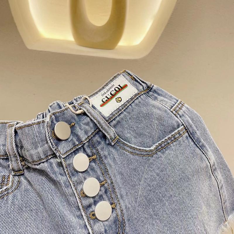 Quần Short Denim Thiết Kế Mới Thời Trang Mùa Hè Theo Phong Cách Hàn Quốc 2023